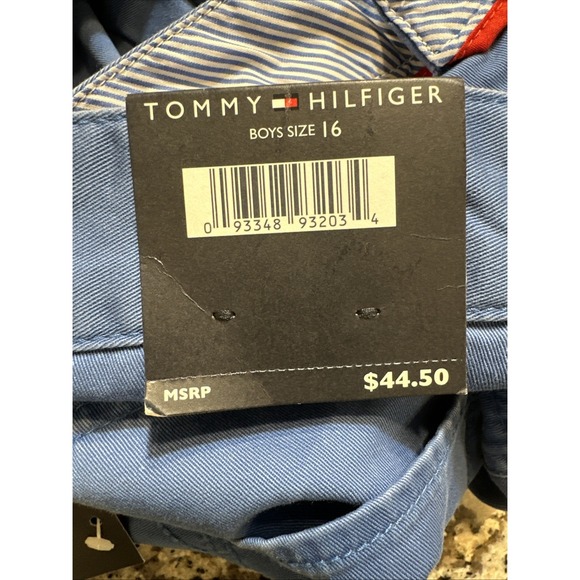 New Tommy Hilfiger Boy's Slim Size 16 Blue 100% Cotton Pants/Jeans Retail $44 - Picture 9 of 11